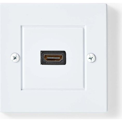 Nedis HDMI™-Wanddose / 1x HDMI™ Female / 4K@60Hz / HDMI™ Ausgang / Schwarz / 18 Gbps / Vergoldet / Box