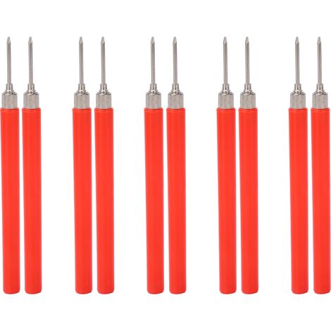 Pointe de test rouge pour multimètre J.30015, aiguille sans soudure pour test de routine tension 30Vac-60Vdc, courant 24A (1/5)
