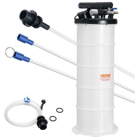 Ölabsaugpumpe 6,5L Manuell Pneumatisch Ölabsauggerät 0,4–0,8 MPa Ölwechselpumpe Auto Absaugpumpe Handpumpe Flüssigkeitsabsaugpumpe Geeignet zum Absaugen von Motoröl Getriebeöl Bremsflüssigkeit (1/5)