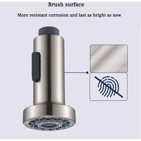 Ausziehbarer Brausekopf für 2-Modus-Armatur – Verzinktes ABS – G1/2 Zoll – Wassersparend und schnell zu installieren (1/5)