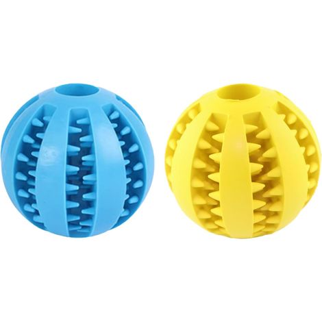 2 Hundebälle, Hundeball, Hundekauballspielzeug, interaktiver Spielzeugball, Hundeballtraining, Zahnintelligenzspielzeug, für kleine, mittelgroße und große Hunde