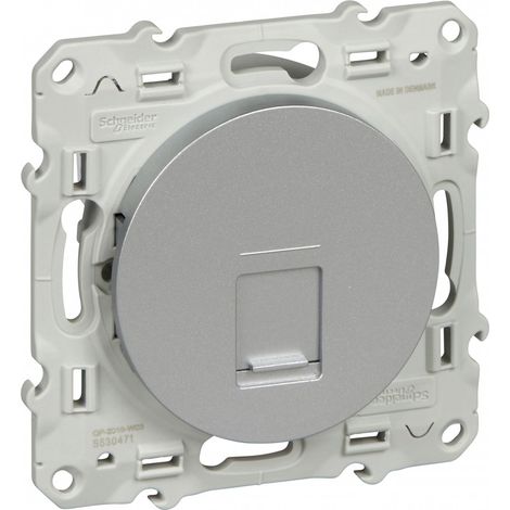 Prise RJ45 Odace à vis - Grade 1 téléphone - Catégorie 5 - UTP - Aluminium (1/2)