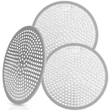 3 Pièces Attrape Cheveux Douche, Filtre Cheveux Douche Baignoire 118 mm/ 4,65", Grille Douche, Filtre Baignoire Anti Cheveux, Grille Baignoire Anti Cheveux, pour Cuisine, Salle de Bains Douche (1/5)