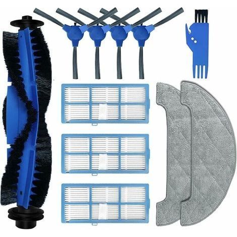Zubehör Ersatzteile für Proscenic 850T, Ultenic D5s Pro, Ultenic D5s Pro+, Uoni S1 Roboterstaubsauger, 1 Hauptbürste, 4 Seitenbürsten, 3 Hepa-Filter, 2 Wischmopps, 1 Werkzeug (1/4)
