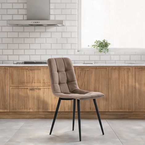 Ensemble table et 4 chaises de salle à manger avec plateau MDF (1/5)