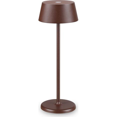 Ideal Lux PURE Integrierte LED-Tischleuchte Kaffeebraun 230Lm 3000K IP54 (1/2)