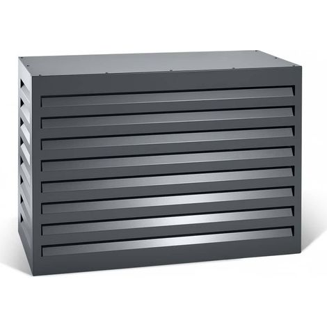 Varan Motors - SHWACC002-BL Copertura per impianto di climatizzazione in acciaio zincato antracite 100x50x70 cm � Copertura per unit� esterna di pompa di calore e climatizzatore (1/5)