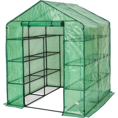 Serre de Jardin en Bàche Souple 143 x 143 x 195 cm. Fabriquée en polyéthylène (1/5)