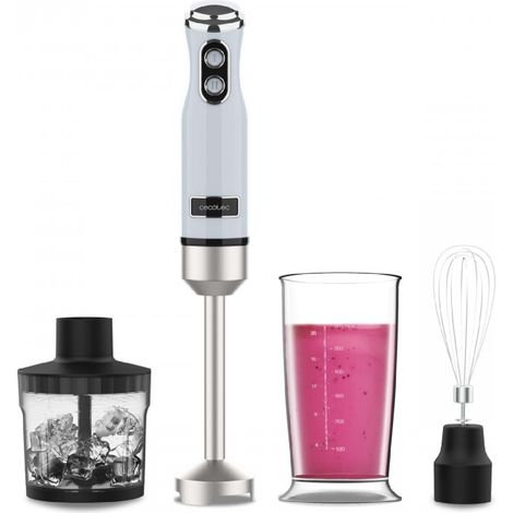 Cecotec Blender Power RetroBlue 1200MAX Cream&Crush. Mixeur plongeant rétro d'une puissance maximale de 1200 W, lame à 4 lames (1/5)