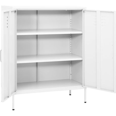 Maison Exclusive - Armadietto Bianco 80x35x101,5 cm in Acciaio