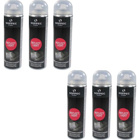 Lot de 6 Bombes REFLECT LIGHT Vernis rétro-réfléchissant - Soppec (1/5)