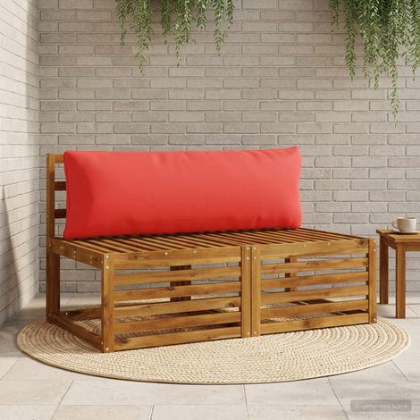 vidaXL 1-Piece Back Cushion PUTTEN 100% Polyester Red 120 x 40 x 15 cm (1/5)