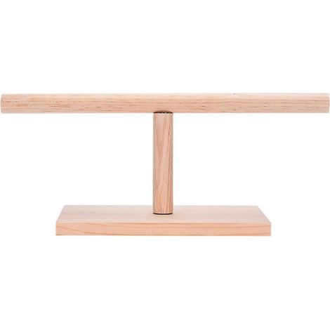Perchoir en bois pour perroquet avec plateforme en bois, jouet d'entraînement pour grands oiseaux (1/4)
