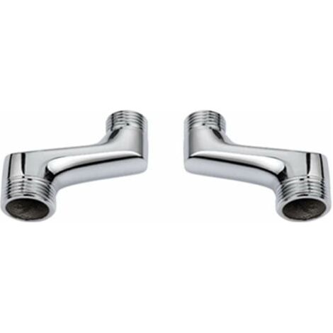 Raccord Contre Coudé Douche,Raccord Laiton Coudé RéDucteur,Bras Pivotant RéGlable,Raccord Mural Contre Coudé,Raccord Excentré 1/2 3/4,Chrome A, (1/5)