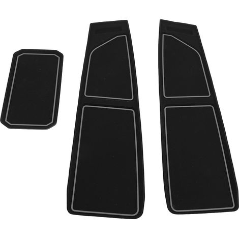 Plateau de couverture de tableau de bord en Silicone antidérapant, 3 pièces, compartiments de tableau de bord, tapis intérieur, doublure pour Bronco 2021 à 2024 gris (1/2)