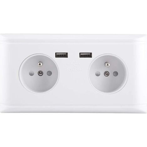 Multifunctional USB Socket EU Plug Wall Power Socket with Dual USB Port for Phone Charging 250V