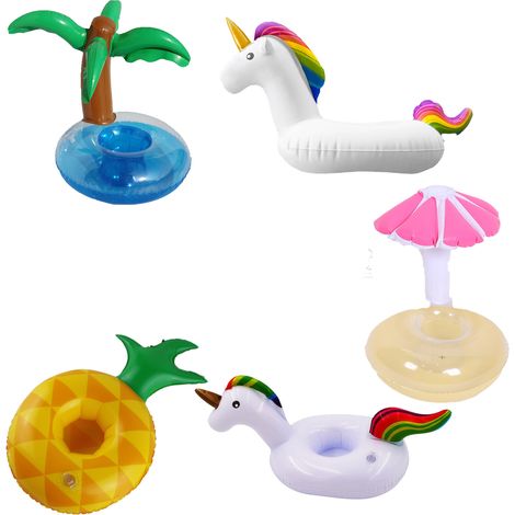 Support À Boisson Gonflable - Pour Piscine Et Extérieur - 5 Pièces (1/5)