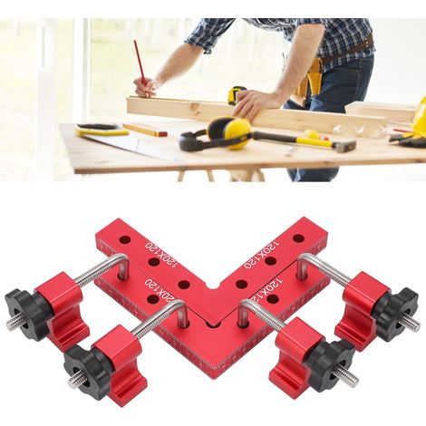 Serre-joints d'angle droit pour le travail du bois, serre-joints de fixation de panneaux, règles de positionnement à angle droit de 90 degrés, règles de hauteur en alliage d'aluminium. (1/5)