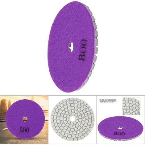 Disque de Polissage Diamant 3 Pouces pour Granit et Marbre, Pad de Meulage Humide 800 pour Polisseuse (1/5)