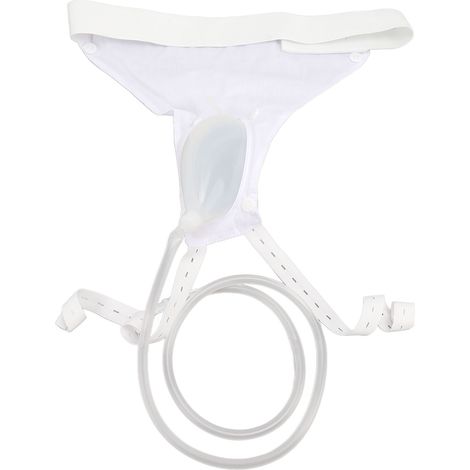 Système urinaire portable anti-fuites pour femmes, comprenant un recueil de poches à urine en silicone souple et respirant, et un système de cathétérisme urinaire à porter.