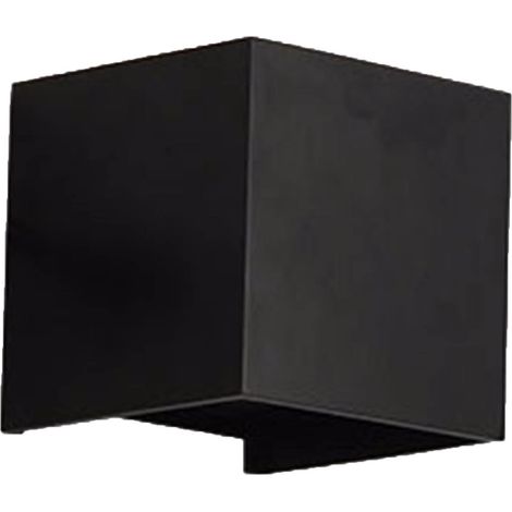 Luminaire mural LED noir carré 12W 3000K lumière chaude, applique décorative en alliage d'aluminium pour maison (1/5)
