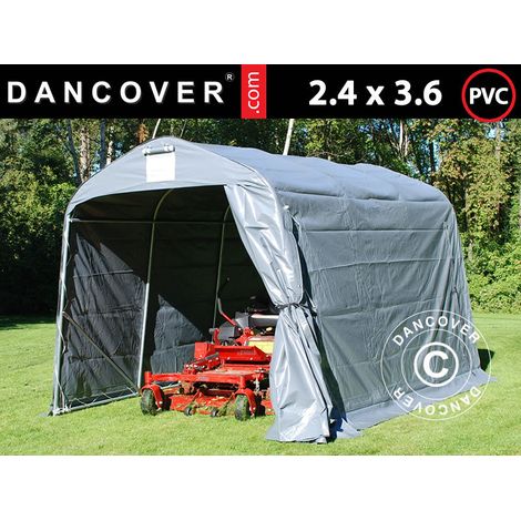 Lagerzelt PRO 2,4x3,6x2,34m PVC, Grau - Dancover