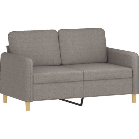 Canapé  Sofa à 2 places Taupe 120 cm Tissu (1/5)