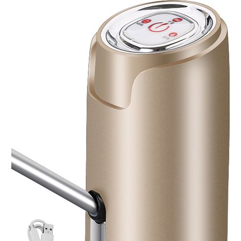 Distributeur d'eau ABS électrique USB intelligent à pulvérisation quantitative, pompe à boisson laquée pour extérieur, doré (1/5)