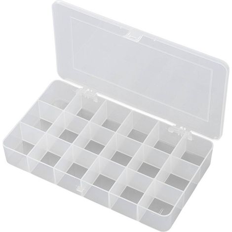 Mallette de rangement séparations fixes TRU COMPONENTS E-107 1572071 (L x l x H) 210 x 112 x 30 mm Nombre de compartime