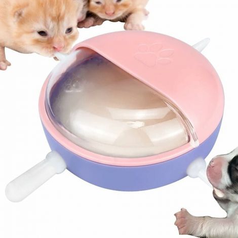 180 ml Silikon-Sauger für Kätzchen und Welpen, automatische Milchnäpfe mit mehreren Mäulern, inklusive 4 Schnullern, für langsames Füttern, selbstfütterndes Milchgerät für neugeborene Kleintiere (1/5)