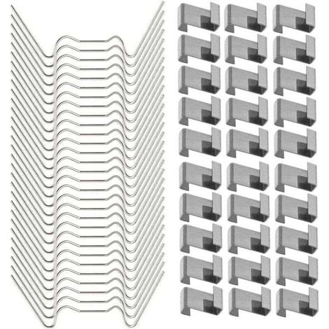 120 Pcs Clips de fixation pour vitre de verre à effet de serre en acier inoxydable (avec 60 clips de fil W pour vitrage en serre et 60 clips de chevauchement en Z pour vitrage de serre) (1/4)