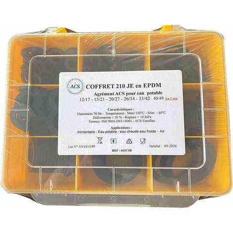 Coffret 210 joints noir