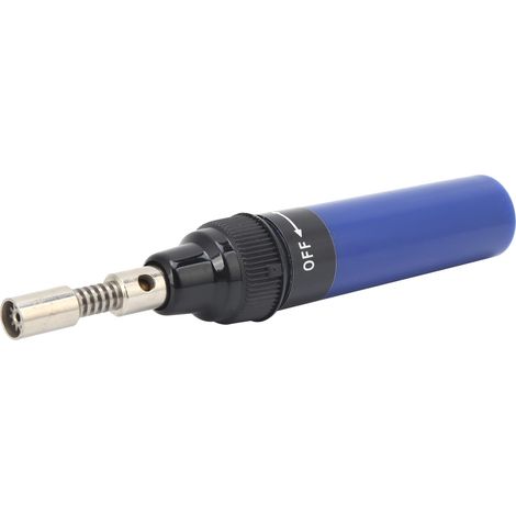 Fer à souder à gaz rechargeable en forme de stylo, fonctionnant au butane pur (8 ml), VA-100, bleu foncé (1/5)