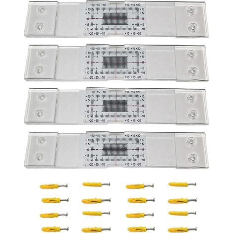 Medidor de grietas estándar para hormigón (juego de 4) Herramienta precisa para la monitorización de grietas Regla para medición de grietas