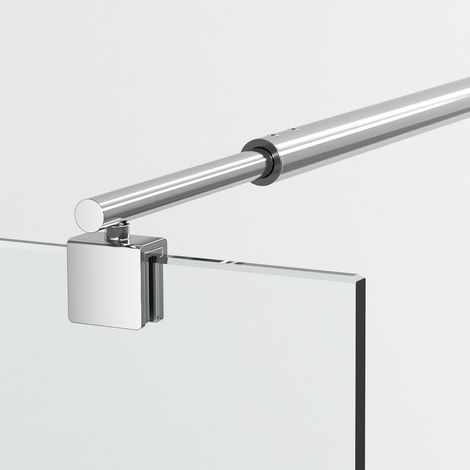 73-123cm Teleskopstange Klemmstange Edelstahl Rund für 8-10mm Glasswand Stabilisatorstange Dusche Haltestange Duschwand Walk in Stabilisator