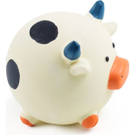 Small Cow White Soft Dog Toy Natural Pet Vocal Toys Molar Teeth Pet Supplies (1/5)