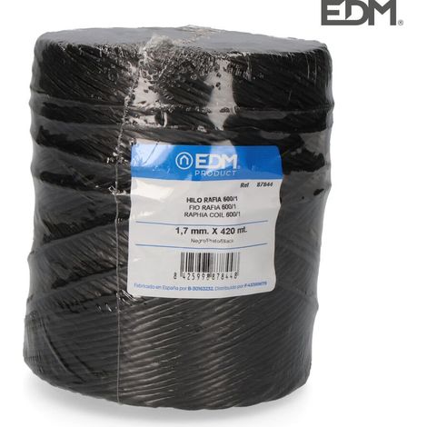 edm Raphia 600/1 Bobina 420 metri Nero