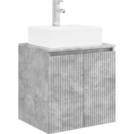 Vanidad con Lavabo de Pared Gris Hormigón 49,5 x 41 x 62,5 cm vidaXL