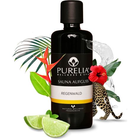 PURELIA Saunaaufguss Konzentrat Regenwald 100 ml natürlicher Sauna-aufguss (1/5)