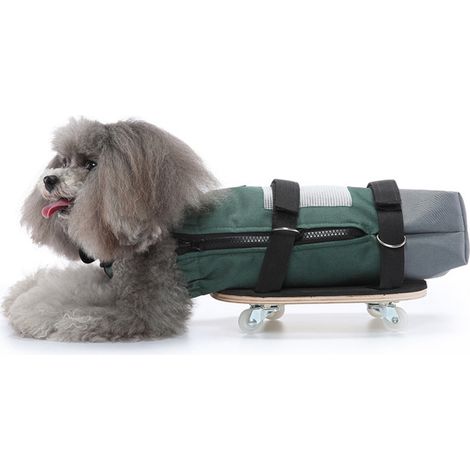Alternative au fauteuil roulant d'intérieur pour chiens paralysés, sac de transport pour les pattes arrière, scooter-fauteuil roulant pour animaux protégeant le poitrail et les membres (1/5)
