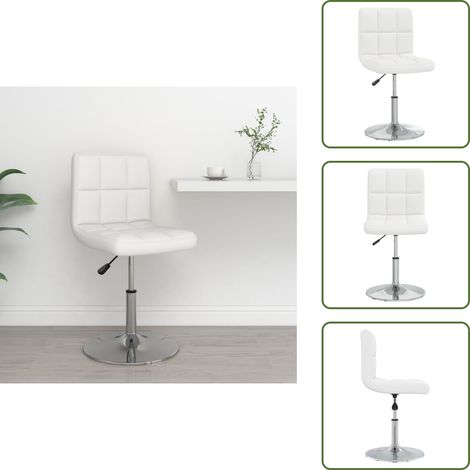 vidaXL Barhocker Weiß Kunstleder (1/5)