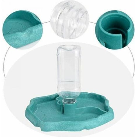 fontanella per tartarughe - Distributore d'acqua 2 in 1 - Antigoccia - Blu - Distributore automatico per rettili