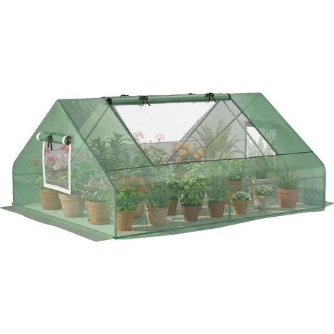 Invernadero, persianas enrollables, material resistente a los rayos UV, verde oscuro. (1/5)
