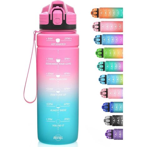 Trinkflasche Kinder Auslaufsicher BPAfrei 32oz-roseemerald 1000 ml (1/5)