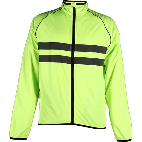 Veste réfléchissante respirante pour cyclisme, manches longues en polyester avec poches, taille L pour extérieur (1/5)