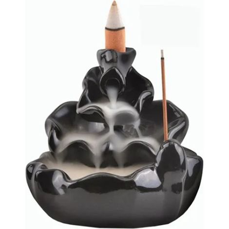 Brûleur d'encens à reflux antique, céramique élégante et raffinée, facile à nettoyer, pour maison, méditation, café - Modèle 5 (1/5)