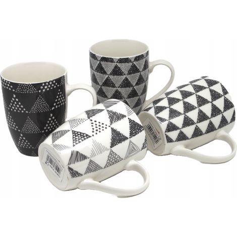 Tazza in porcellana con motivi geometrici - Mix di motivi (1/5)
