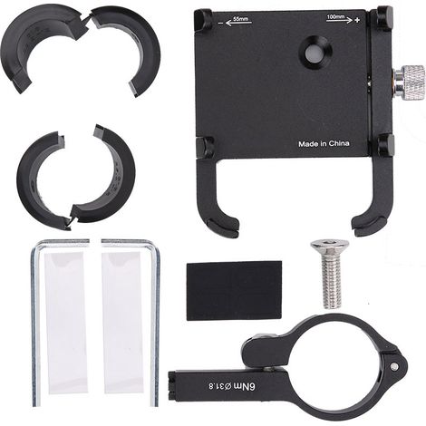 Support de téléphone universel en alliage d'aluminium pour moto et vélo, fixation sécurisée (1/5)