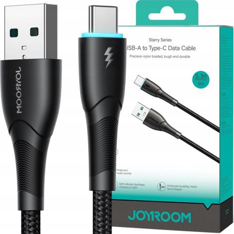 Joyroom SA32-AC6 Starry USB-auf-USB-C-Kabel, 100 W, 1 m, Schwarz (1/5)