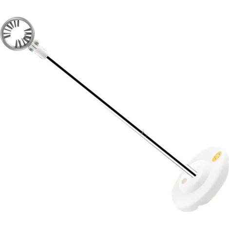 Support Sèche Cheveux pour Chien en Plastique et Acier Inoxydable, Support de Rangement sur Pied pour Séchage des Poils D'animaux, Design sans Utilisation des Mains Blanc (1/5)